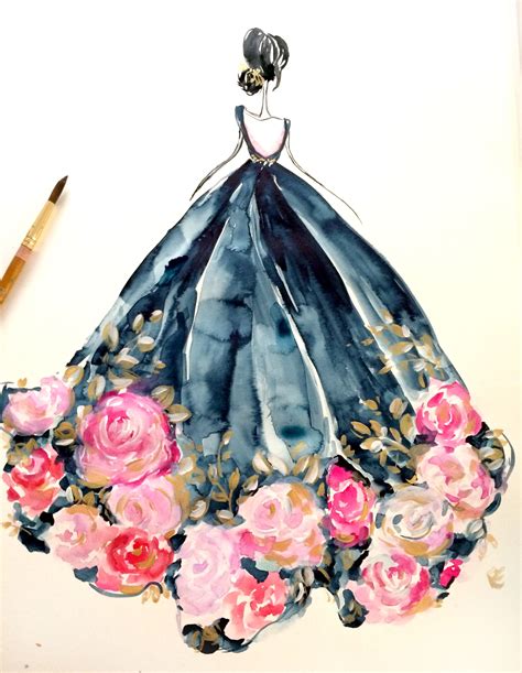 watercolour fashion illustrations.